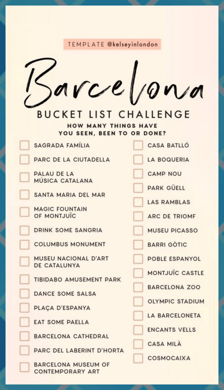 21+ Barcelona Travel&nbsp;List